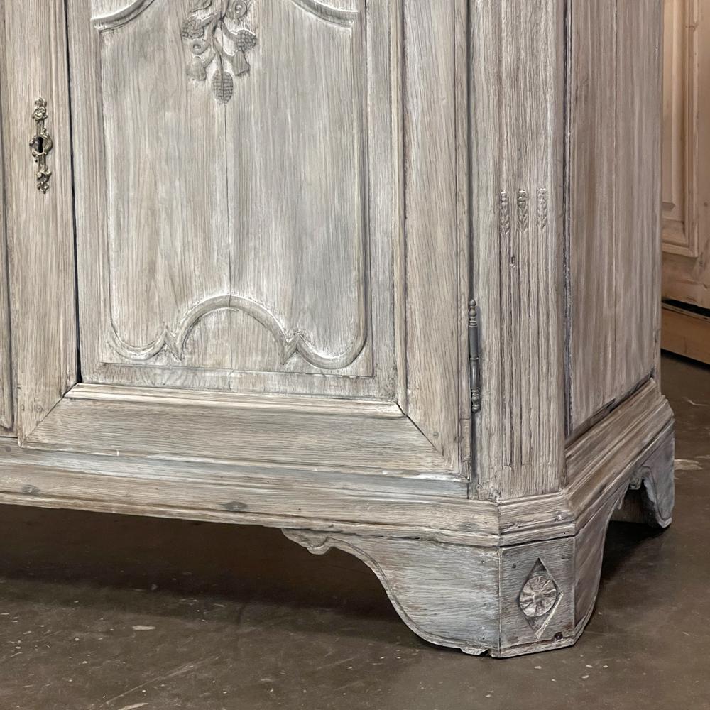 18th Century French Louis XVI Whitewashed Buffet ~ Cabinet For Sale 8