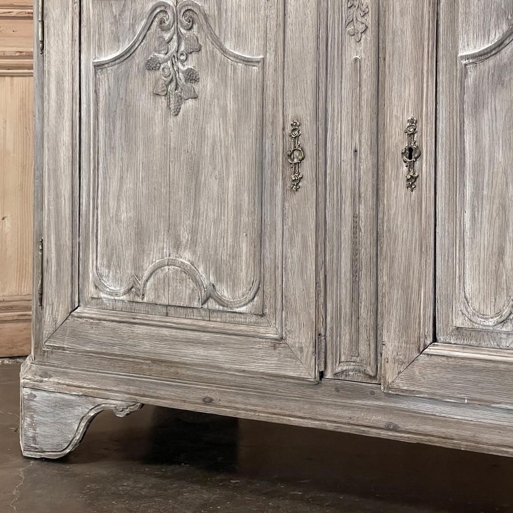 18th Century French Louis XVI Whitewashed Buffet ~ Cabinet For Sale 9