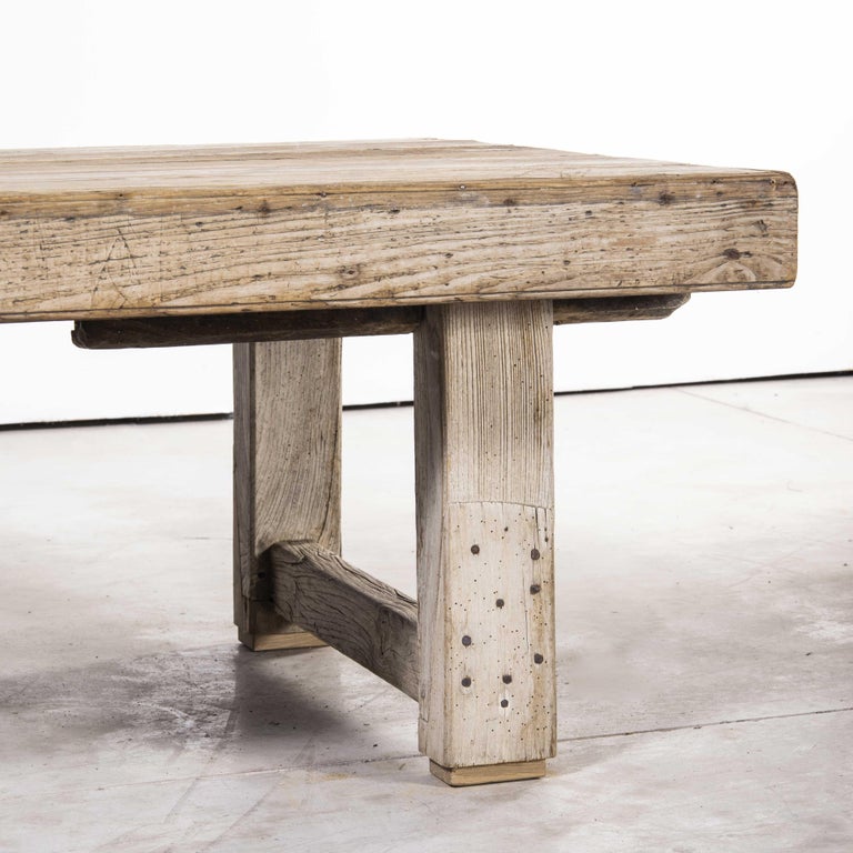 18th Century French Low Scrubbed Long Occasional Table at 1stDibs