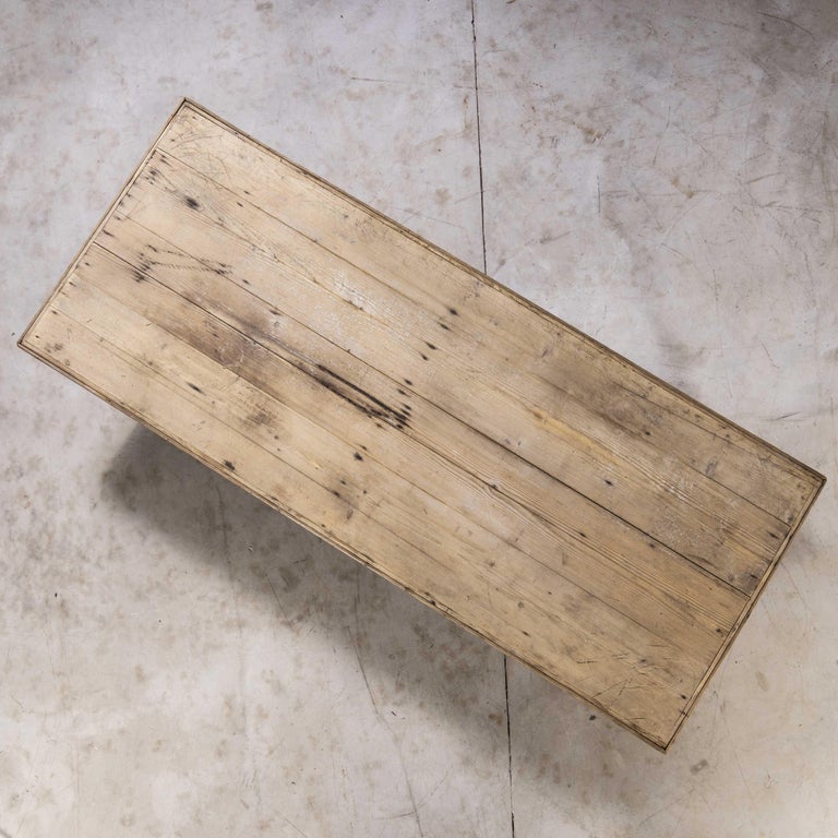 18th Century French Low Scrubbed Long Occasional Table at 1stDibs