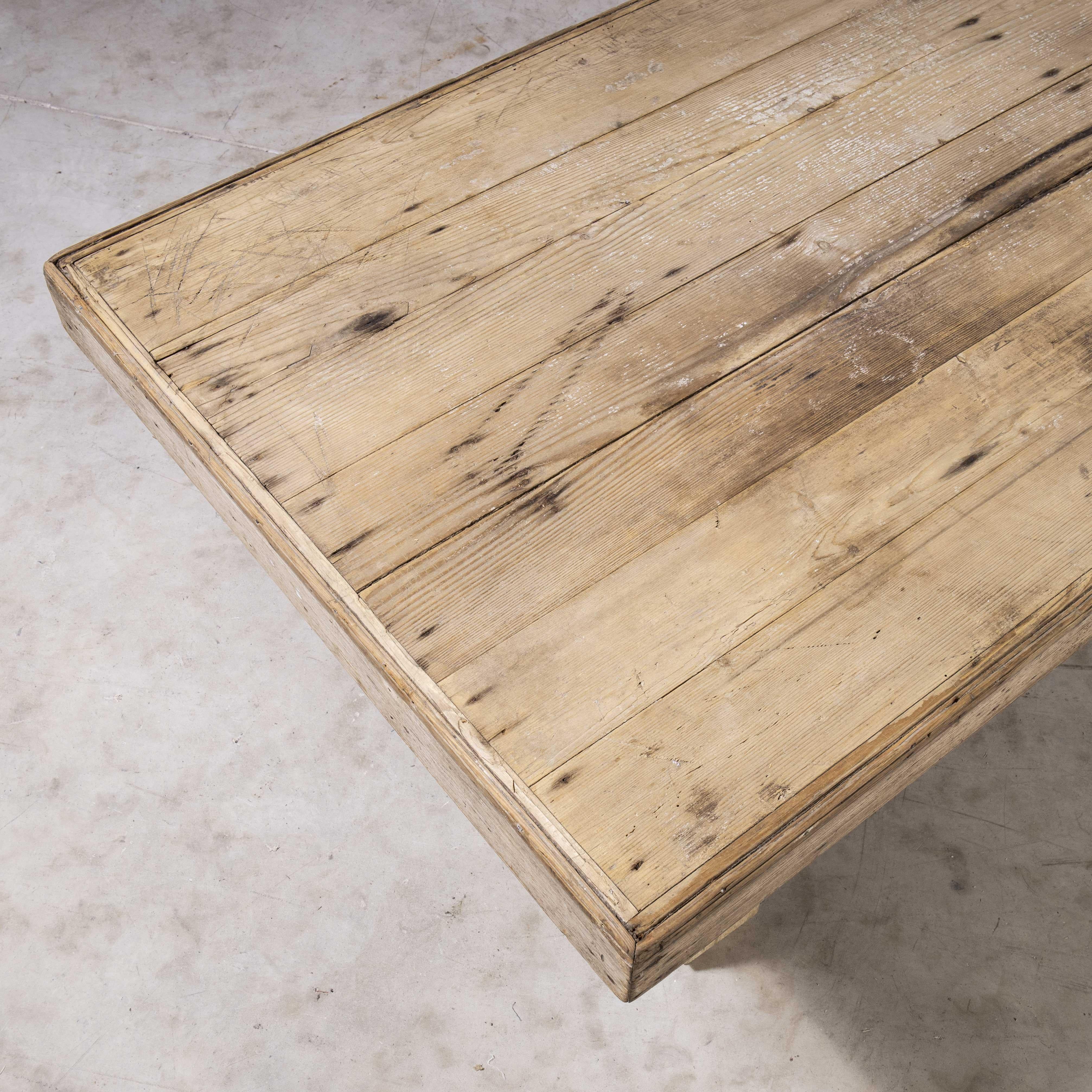 18th Century French Low Scrubbed Long Occasional Table 2
