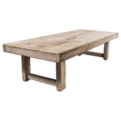 Antique 18th Century French Low Scrubbed Long Occasional Table