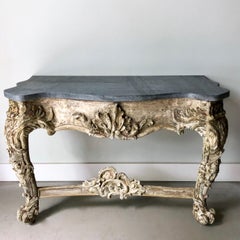 18th Century French Louis XV Carved Console Table