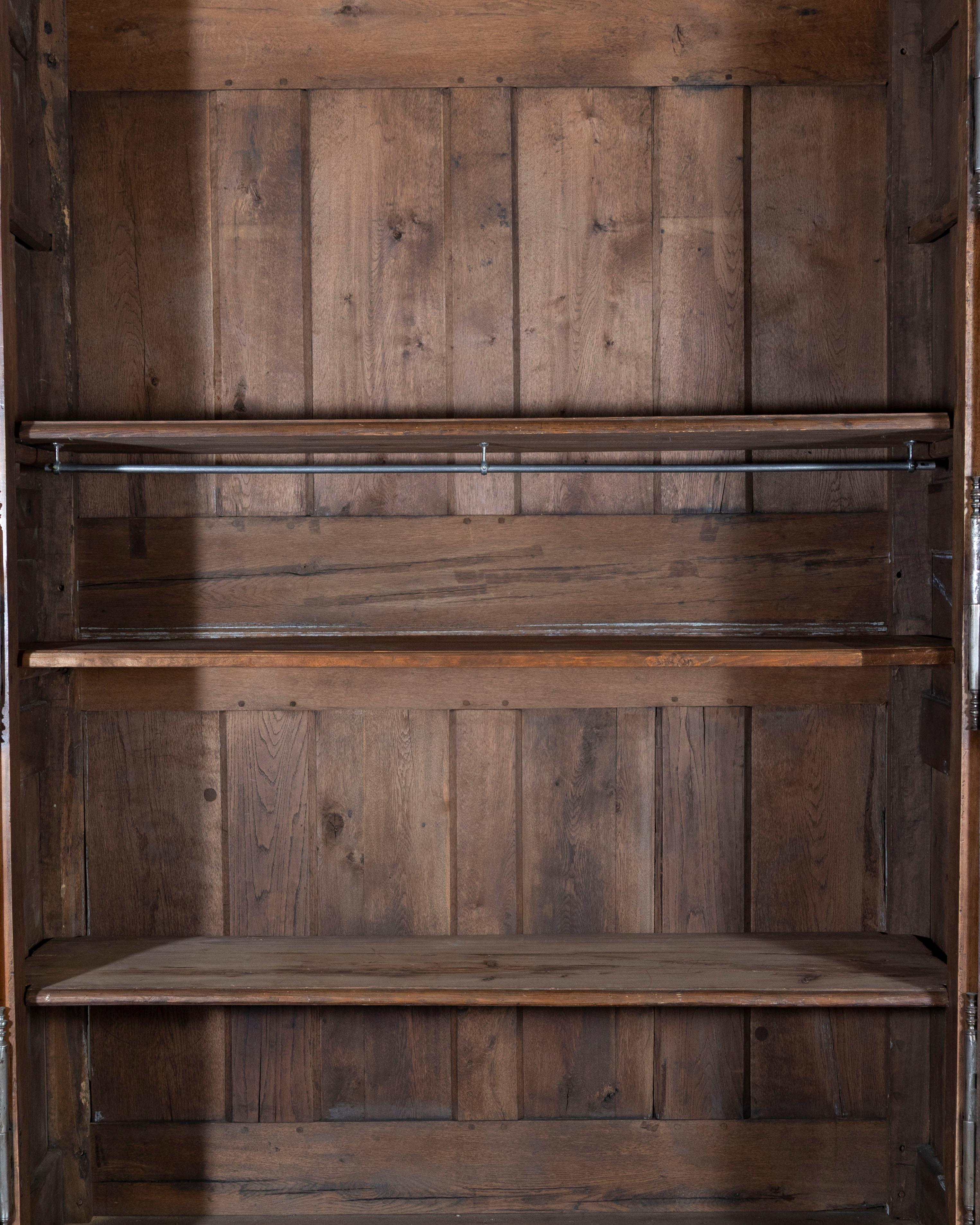 18th Century French Lyonnaise Walnut Armoire For Sale 6
