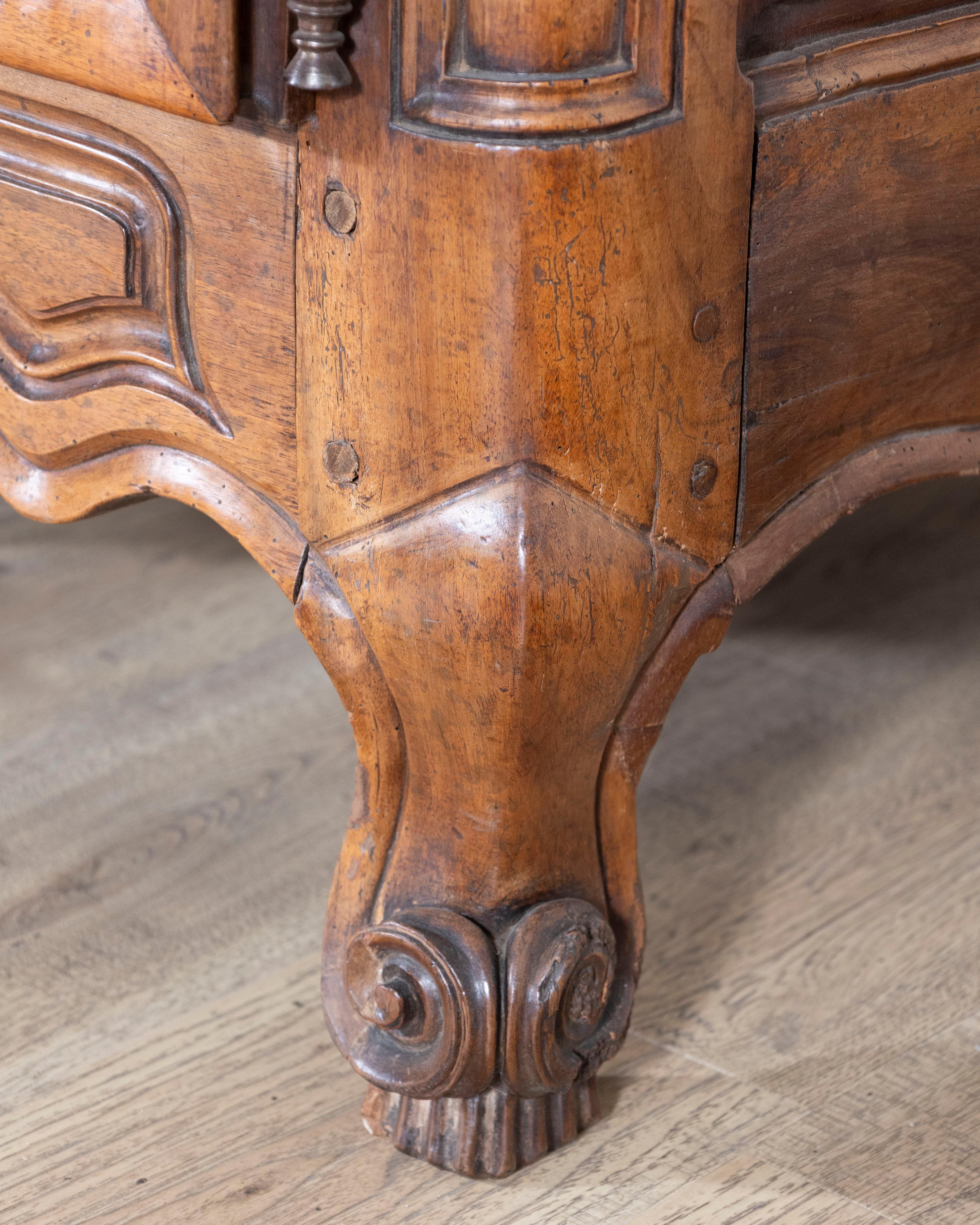 Wood 18th Century French Lyonnaise Walnut Armoire For Sale