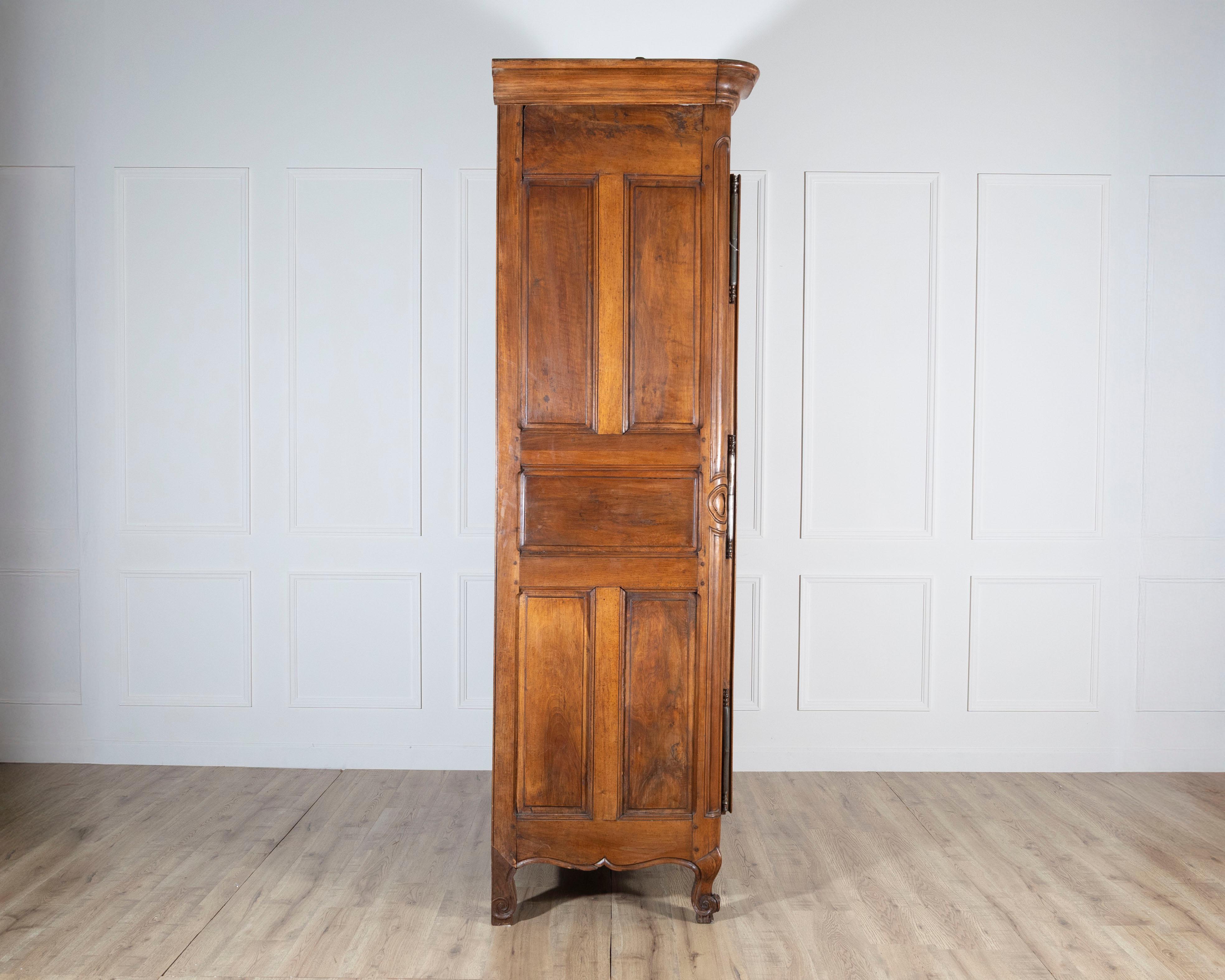 18th Century French Lyonnaise Walnut Armoire For Sale 2