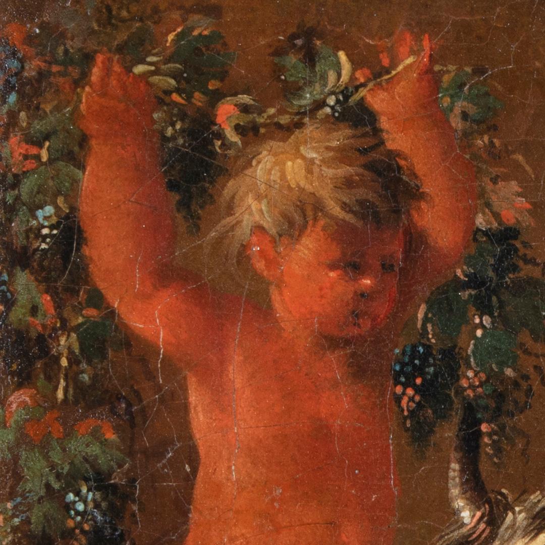 Französisches Maestro Bacchanal-Ölgemälde auf Leinwand, 18. Jahrhundert im Angebot 1