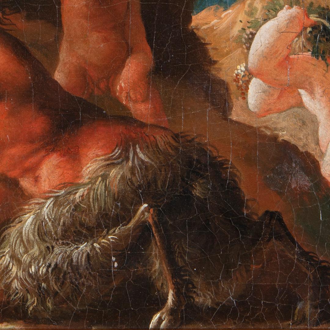 Französisches Maestro Bacchanal-Ölgemälde auf Leinwand, 18. Jahrhundert im Angebot 3