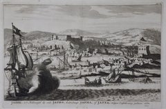 18th Century French Map and City View of Joppe/Jaffa 'Tel Aviv' by Sanson