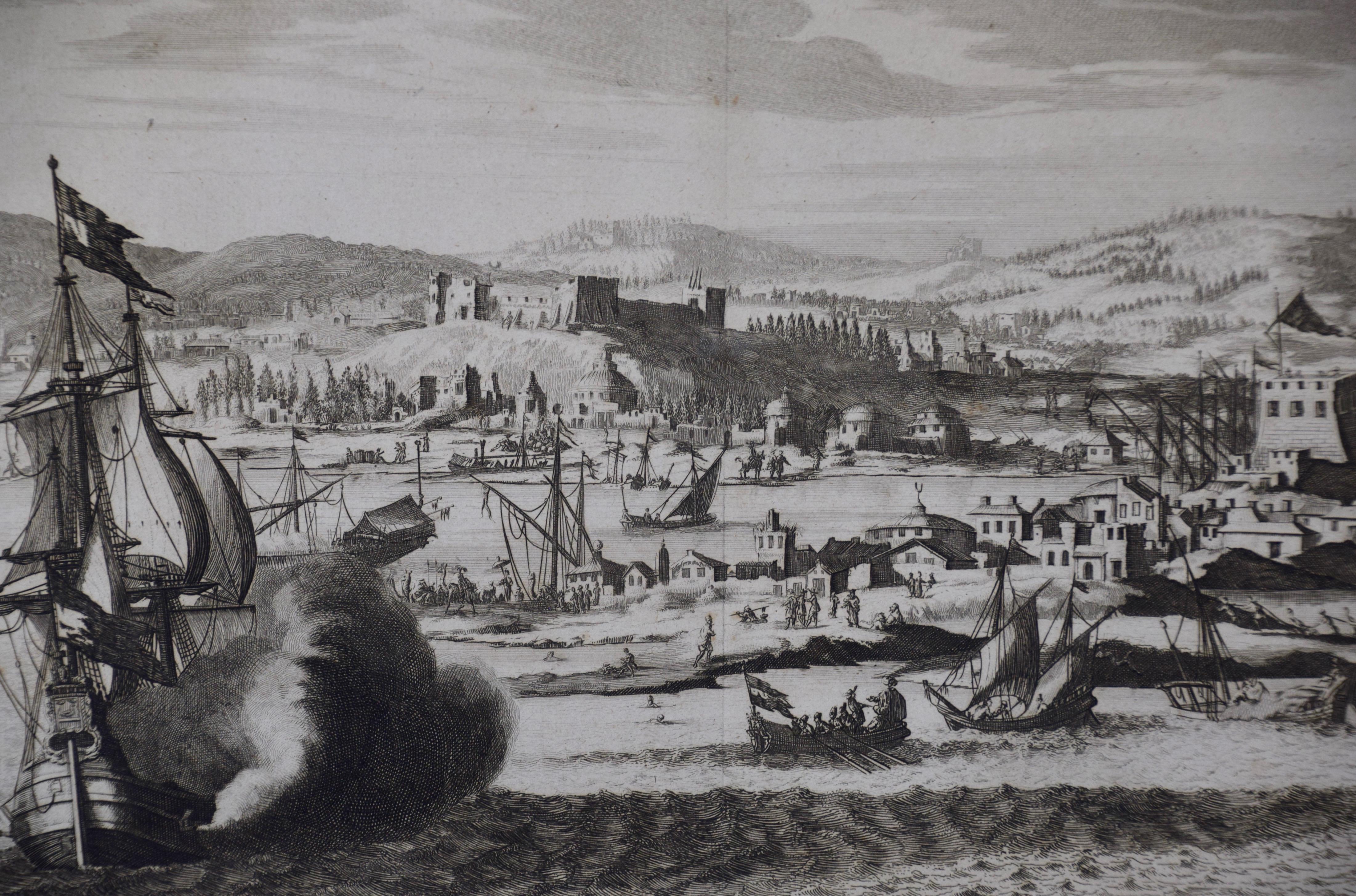 Französische Karte und Stadtansicht von Joppe/Jaffa „Tel Aviv“ aus dem 18. Jahrhundert von Sanson (Graviert) im Angebot