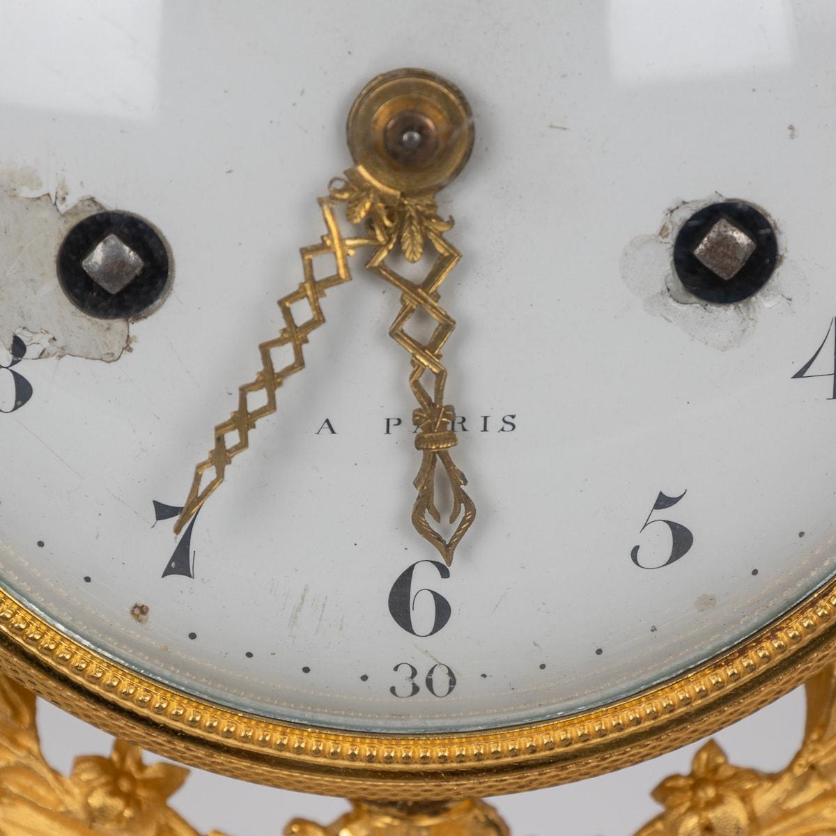18th Century French Marble & Gilt Bronze Clock, Claude Charles François Filon For Sale 7