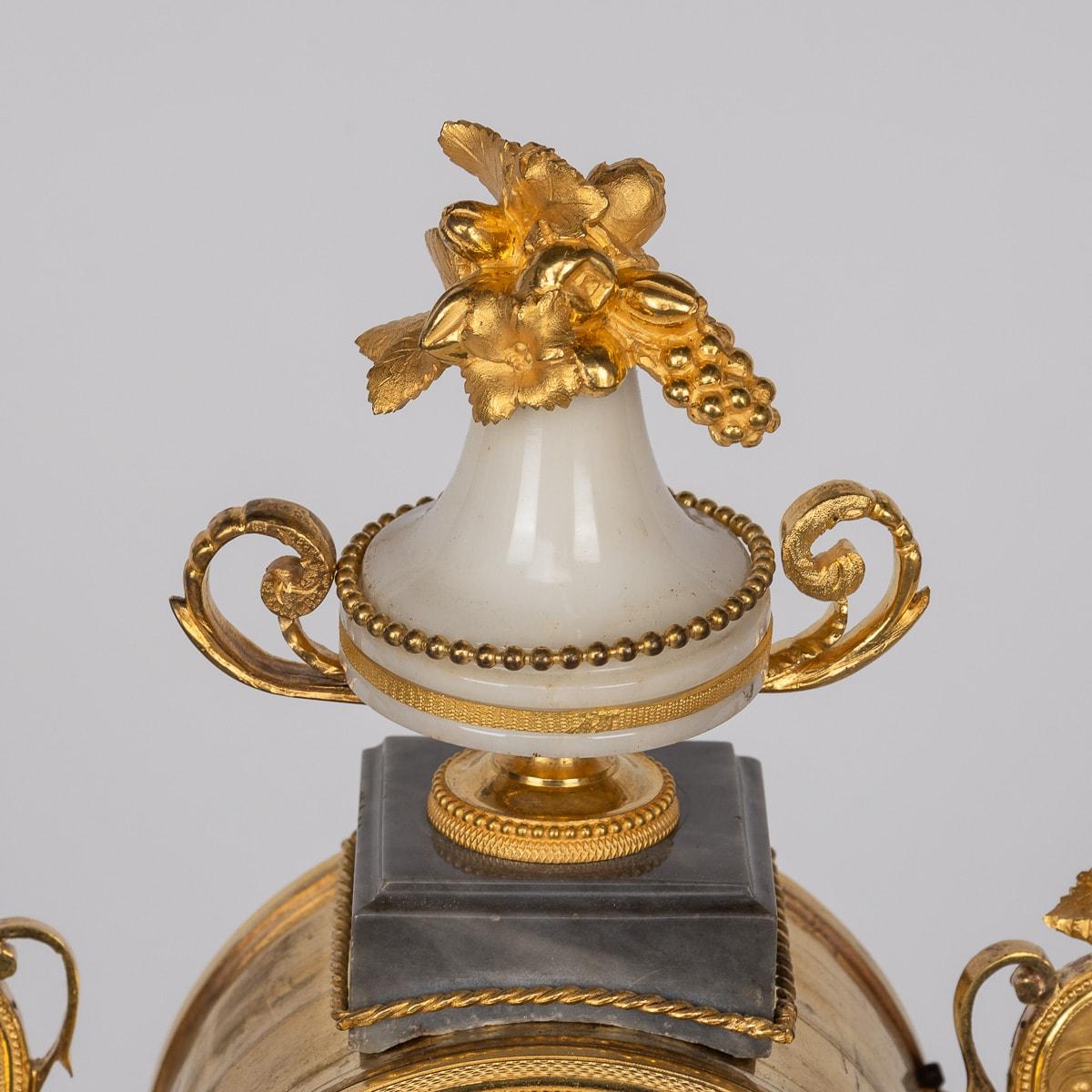 18th Century and Earlier 18th Century French Marble & Gilt Bronze Clock, Claude Charles François Filon For Sale