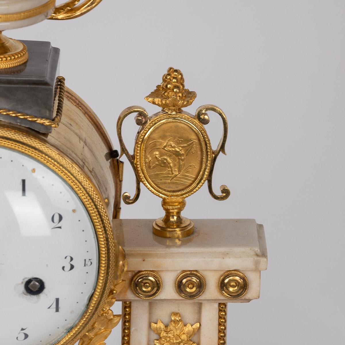 18th Century French Marble & Gilt Bronze Clock, Claude Charles François Filon For Sale 3