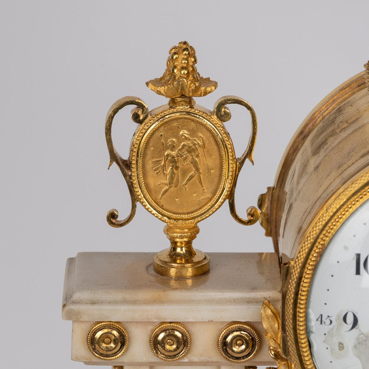 18th Century French Marble & Gilt Bronze Clock, Claude Charles François Filon For Sale 4