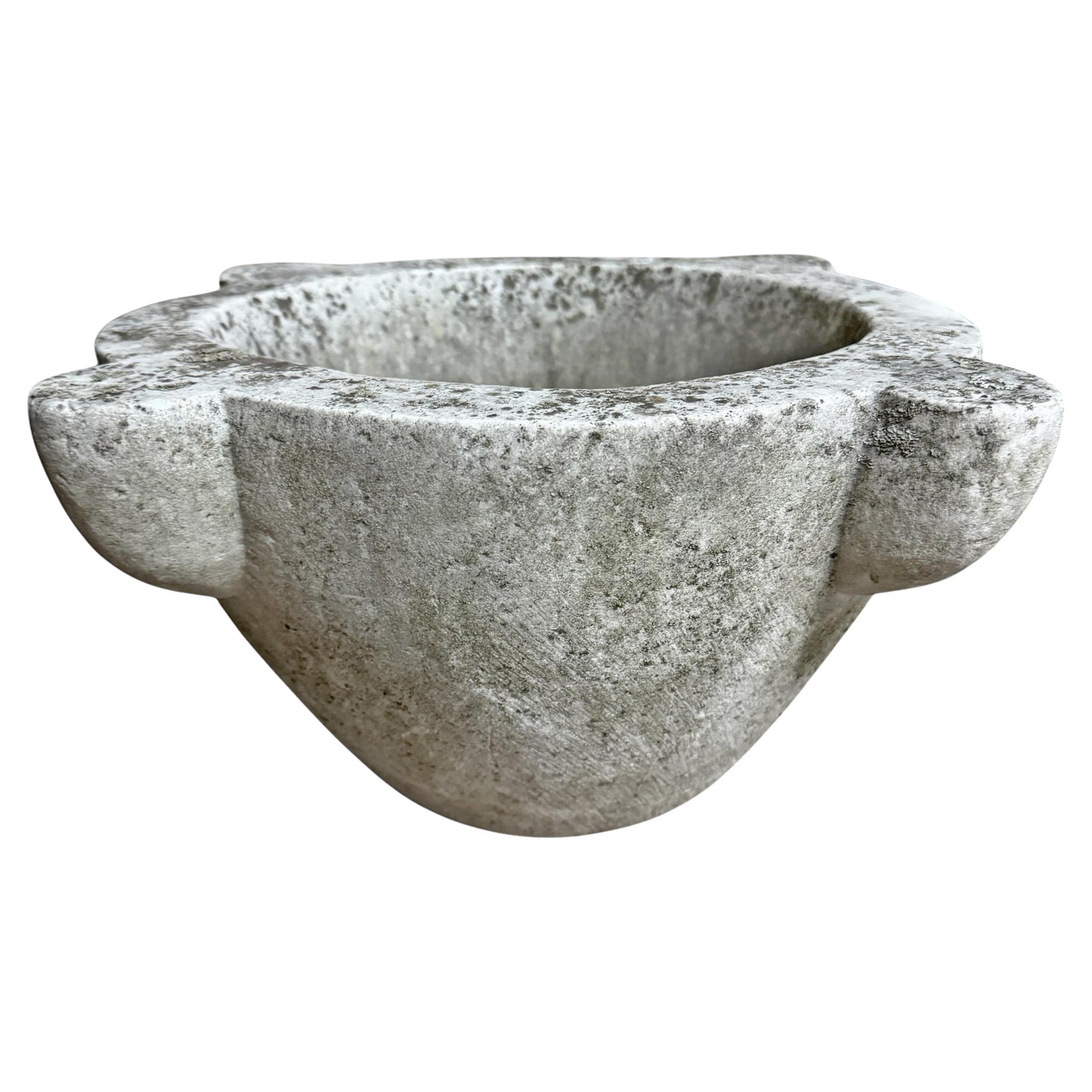 18th Century French Marble Mortar For Sale