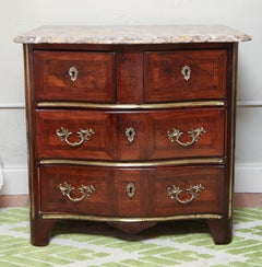 18th Century French Commode, Marble Top, Four Drawers, Circa 1760