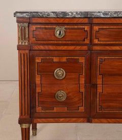 18th Century French Marquetry Inlaid Commode
