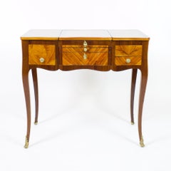 18th Century French Marquetry Louis XV Dressing Table or So-Called Coiffeuse