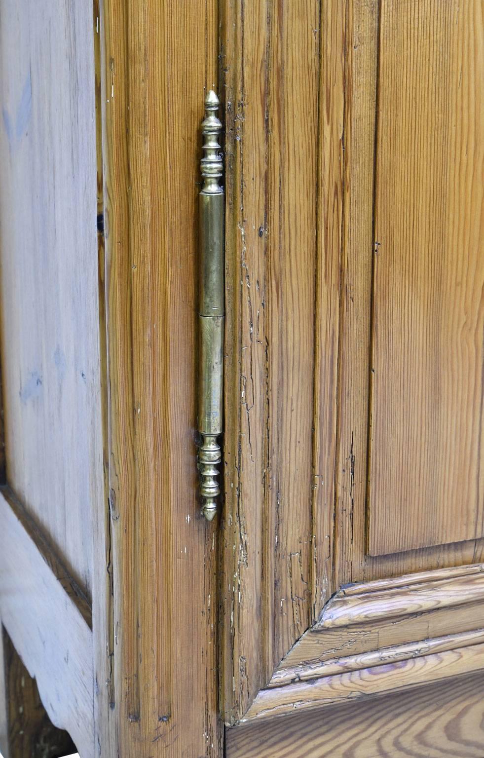 18th Century French Marriage Armoire in Pitch Pine from Normandy 3