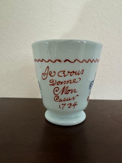 18th Century French Milk Glass Goblet