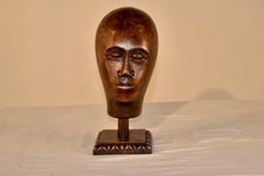 18th Century French Millinery Head on Stand