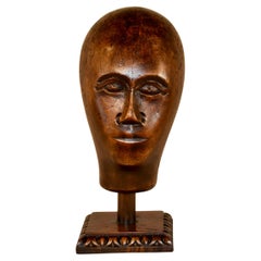 18th Century French Millinery Head on Stand