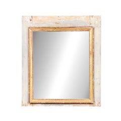 18th Century French Mirror with Blue and Gold Accents
