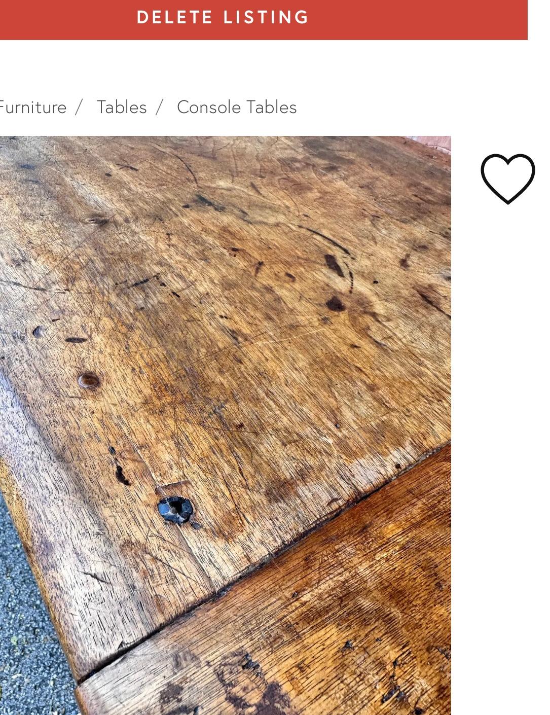 Hardwood 18th Century French Monastery Table For Sale