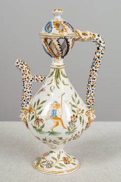 18th Century French Moustiers Faience Ewer