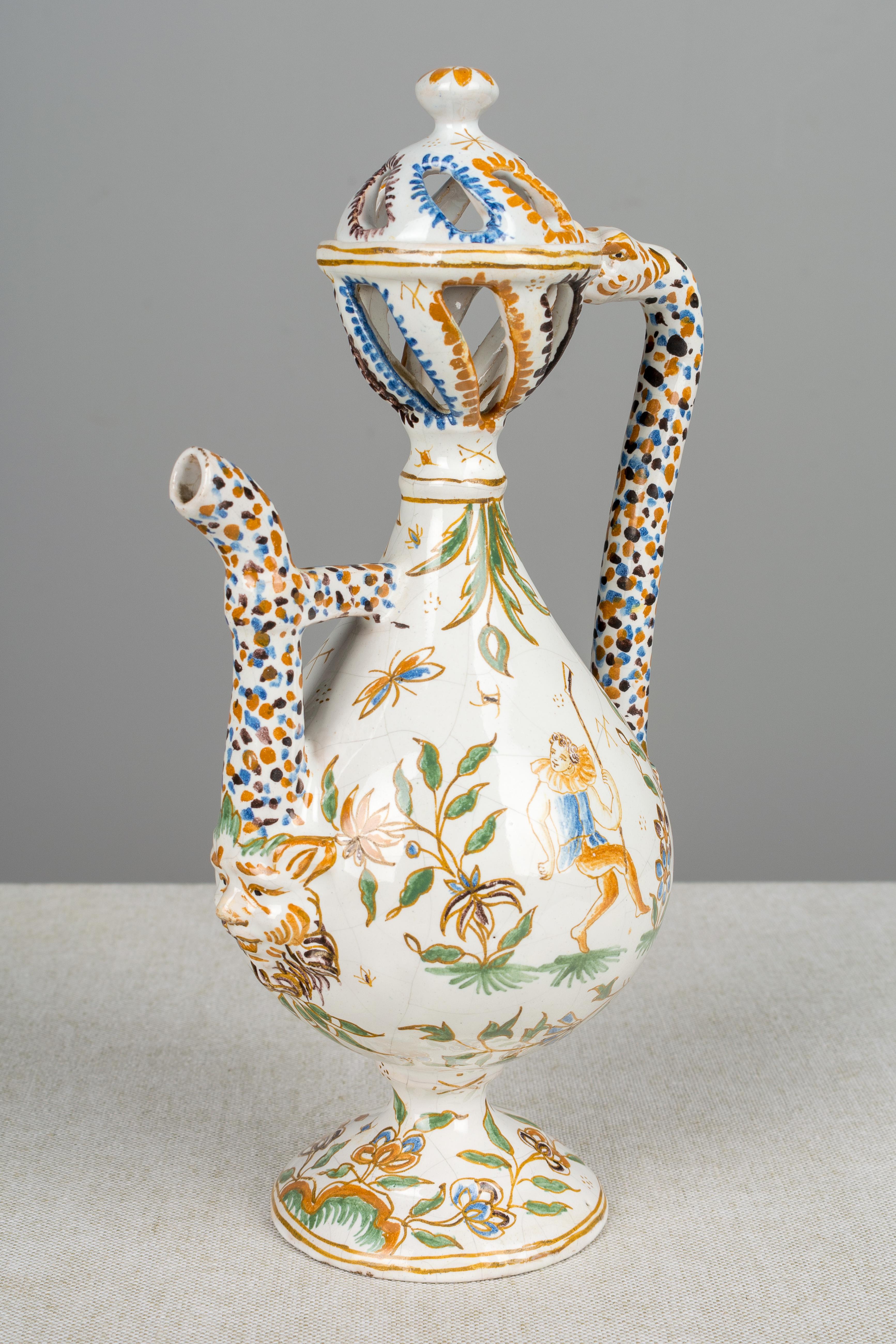 18th Century French Moustiers Faience Ewer In Good Condition In Winter Park, FL