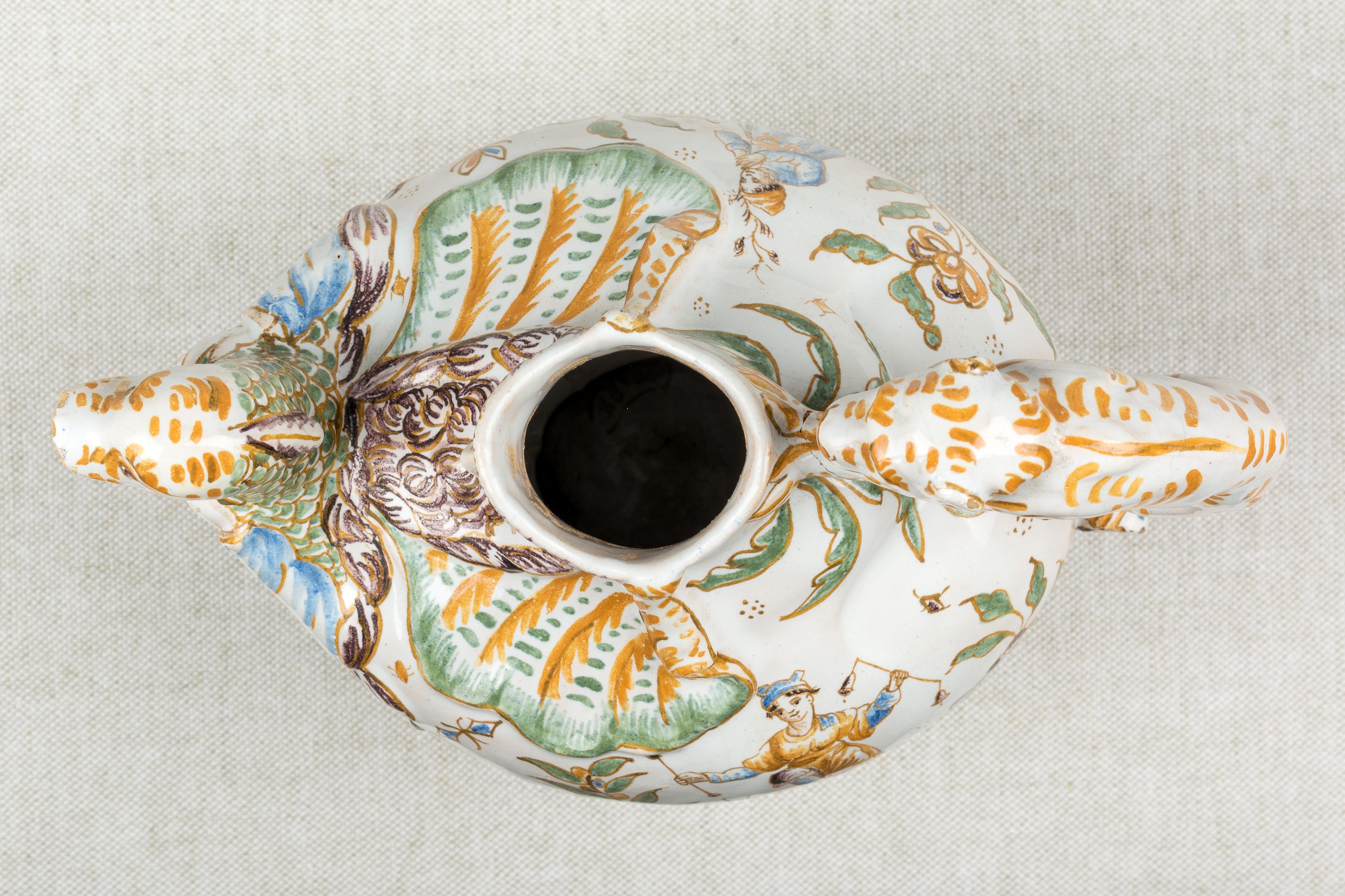 18th Century French Moustiers Faience Teapot 4
