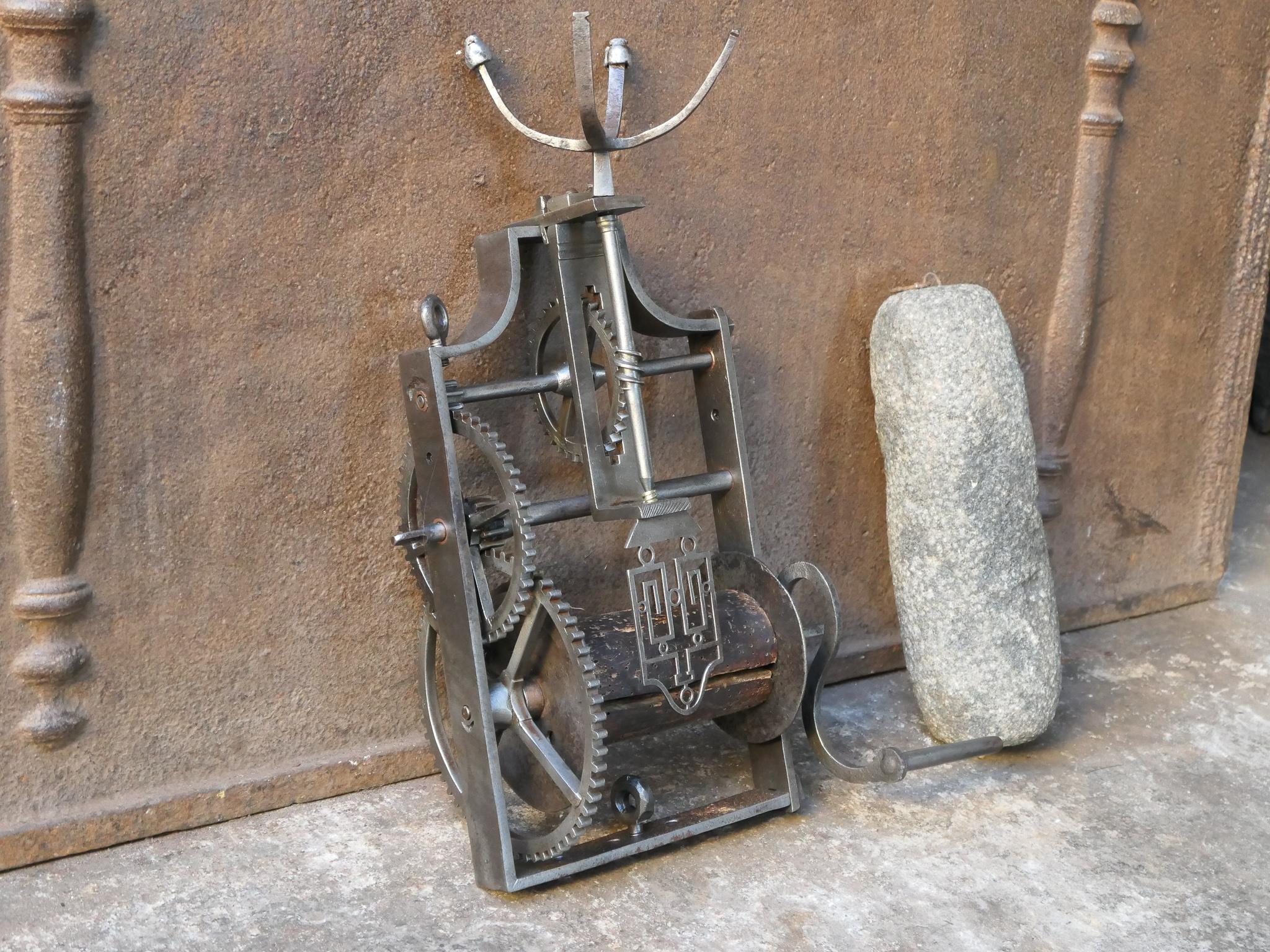 Forged 18th Century French Napoleon III Weight-Driven Spit Jack For Sale
