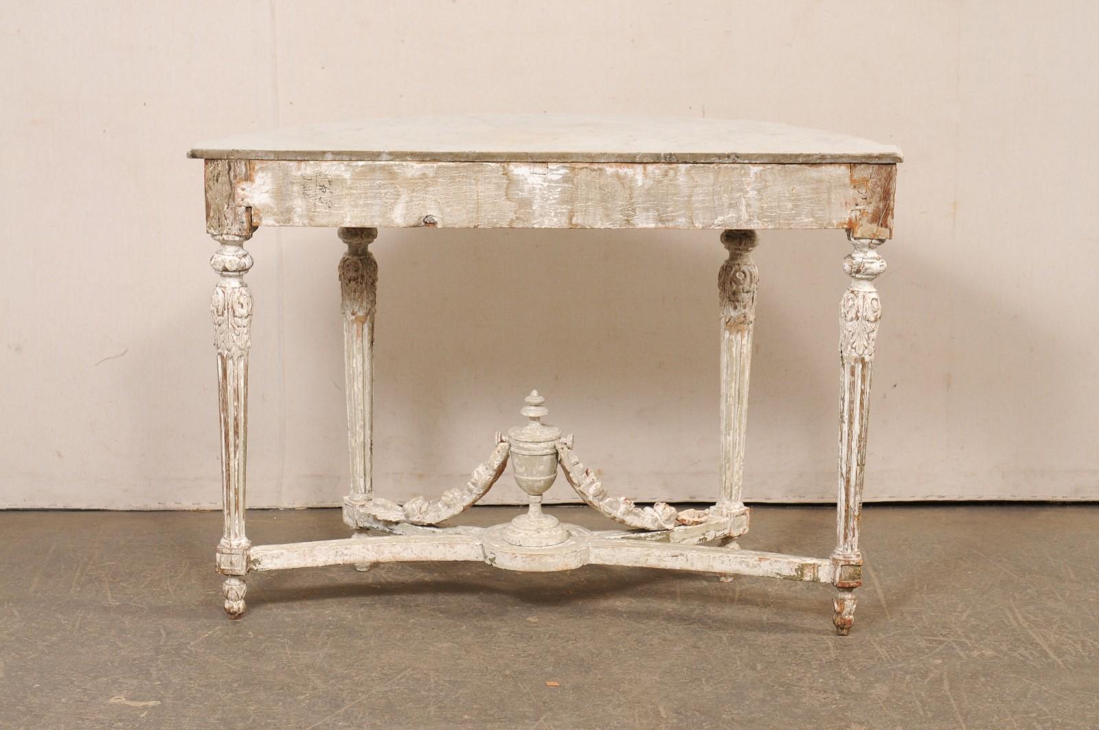 18. Jahrhundert Französisch neoklassischen Marmor oben Konsole w/Urn Finial an Underside im Angebot 4