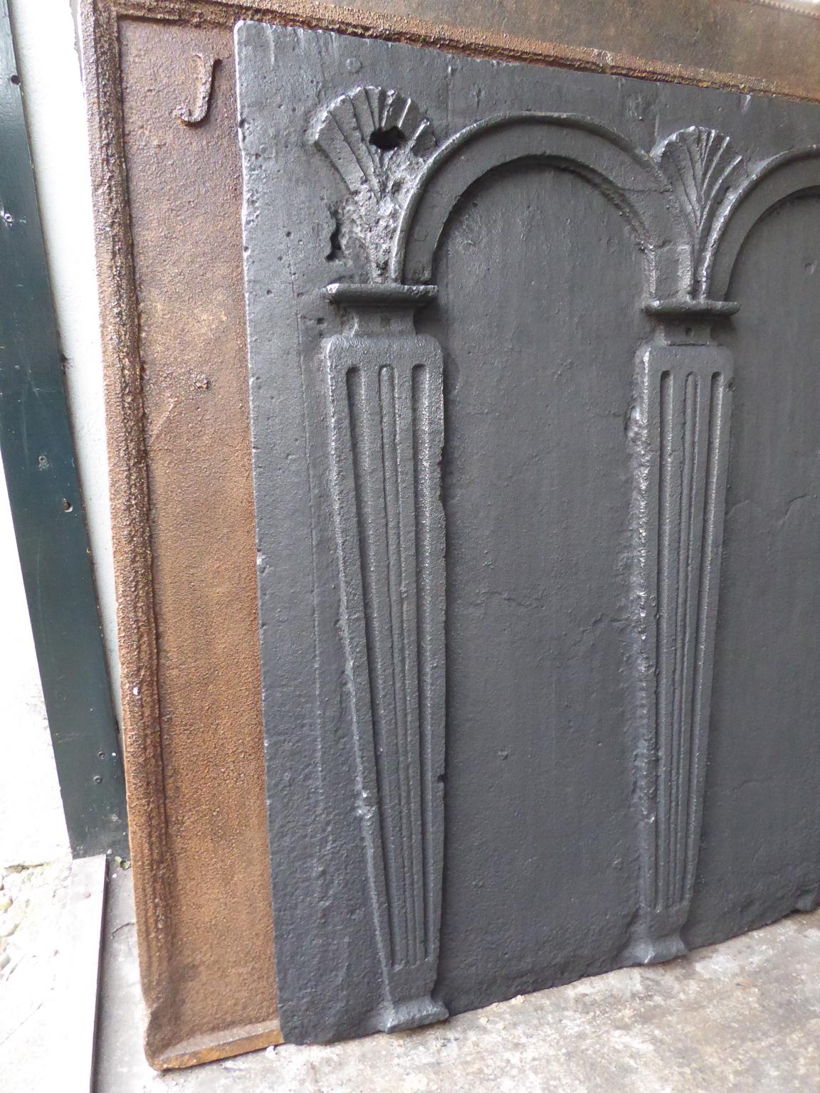 Cast 18th Century French Neoclassical Fireback