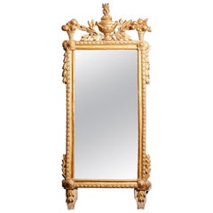 miroir en bois doré néoclassique français du 18ème siècle