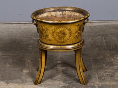 18th Century French Neoclassical Hand-Painted Tôle Planter on Stand