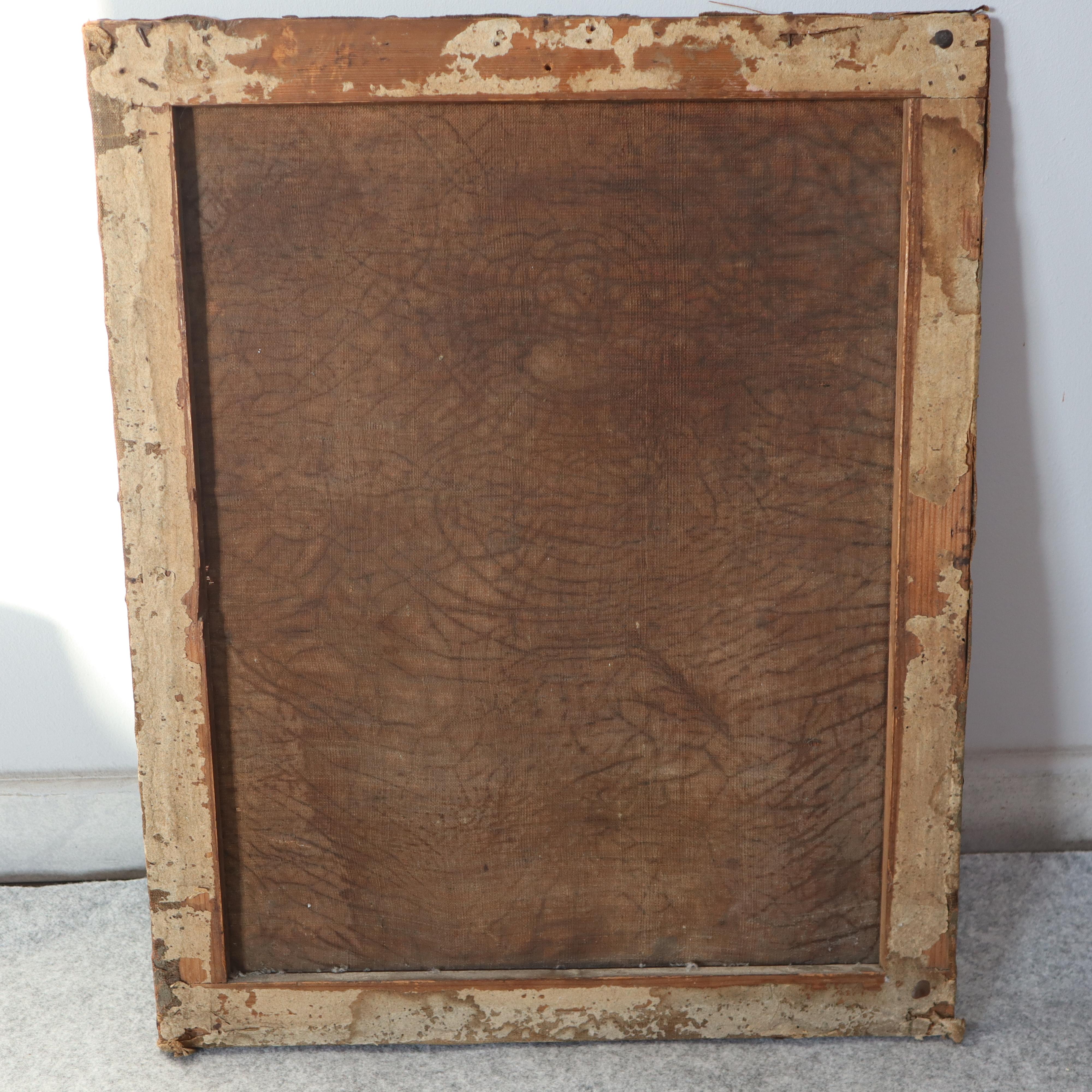 18th Century French Noblewoman Portrait, Oil on Canvas For Sale 6