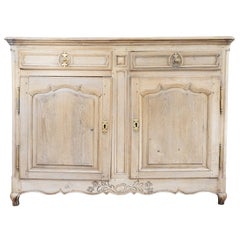18th Century French Oak Buffet Chest with Bleached Finish