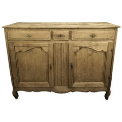 18th Century French Oak Buffet Chest with Bleached Finish