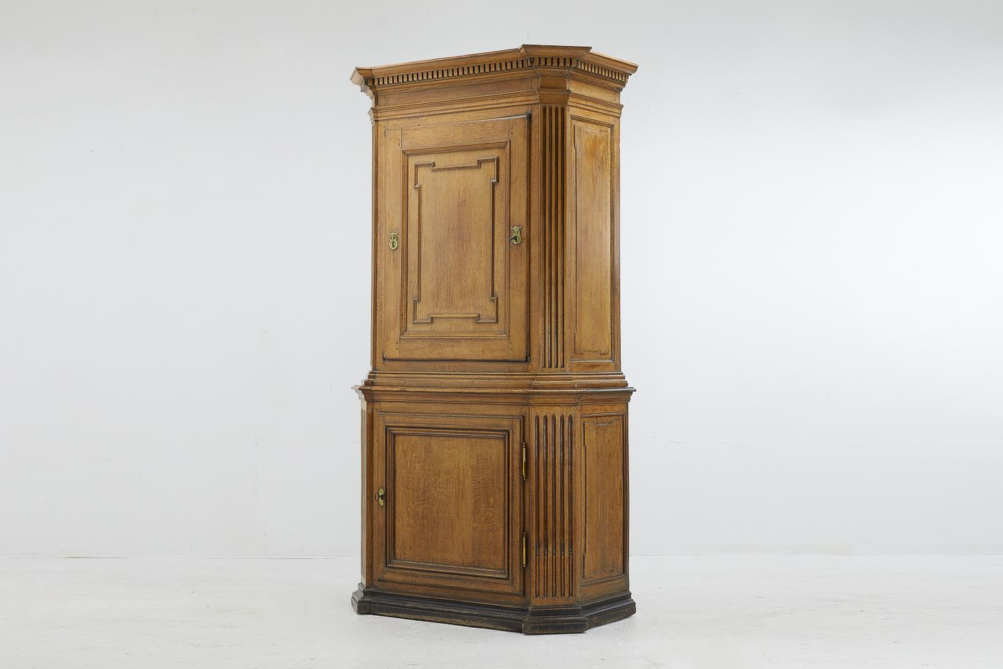 French 18th century architectural oak cabinet.