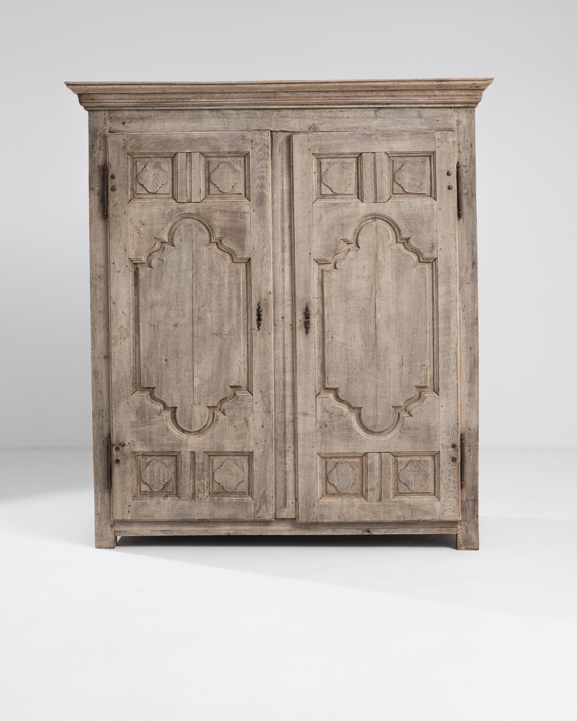 French Provincial 18th Century French, Oak Cabinet