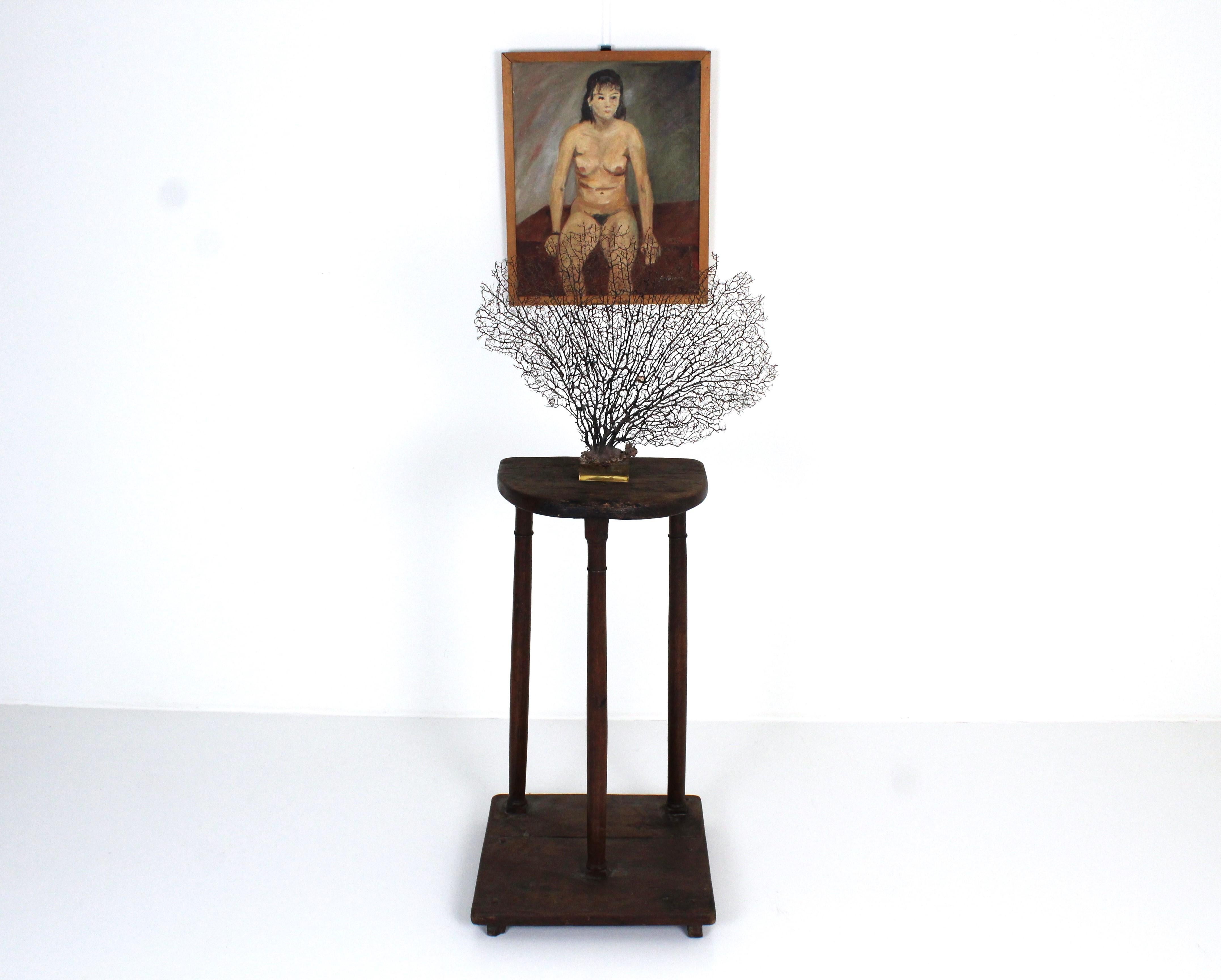 Taburete cantor francés de roble del siglo XVIII en Bueno estado para la venta en Diest, BE