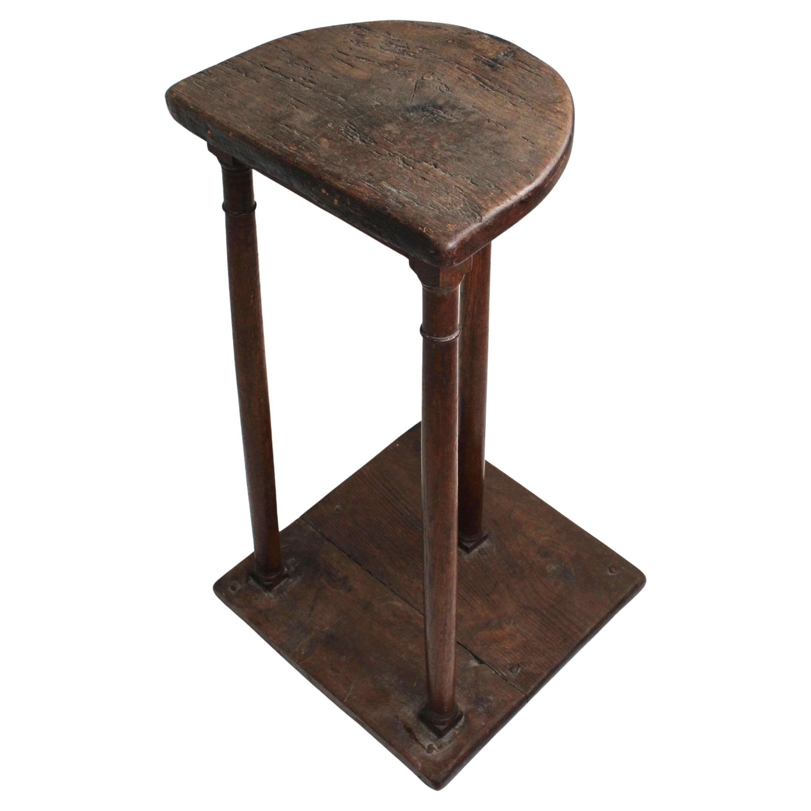 18th Century French oak cantor stool