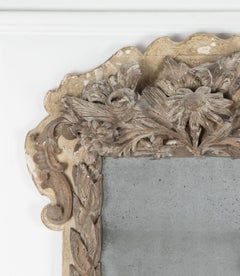 18th Century French Oak Carved Mirror with Later Additions