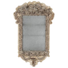 18th Century French Oak Carved Mirror with Later Additions