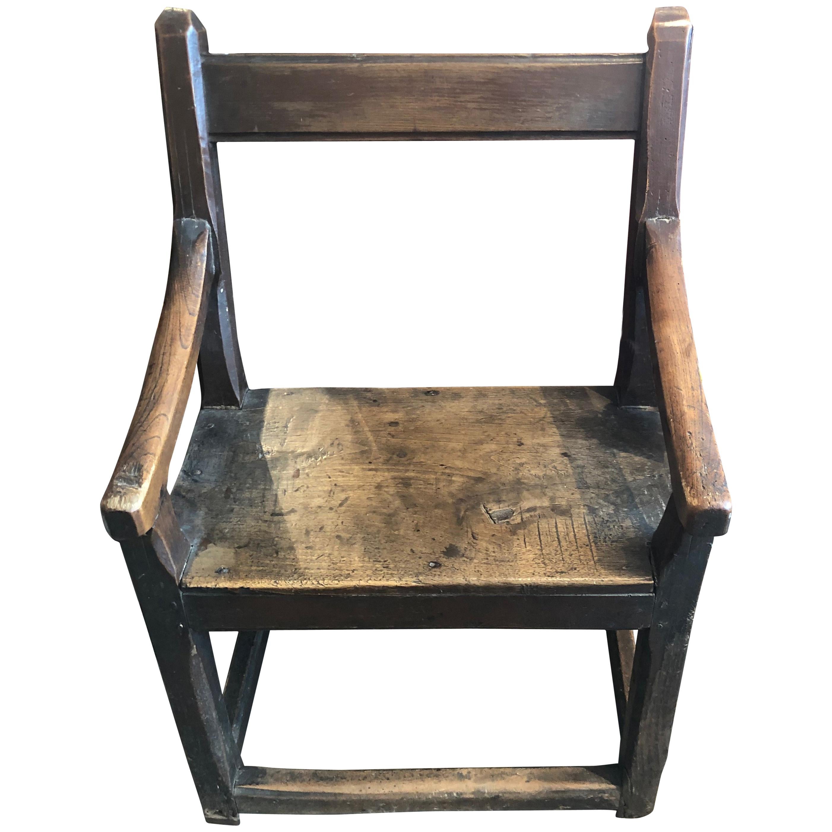 18th Century French Oak Chair For Sale
