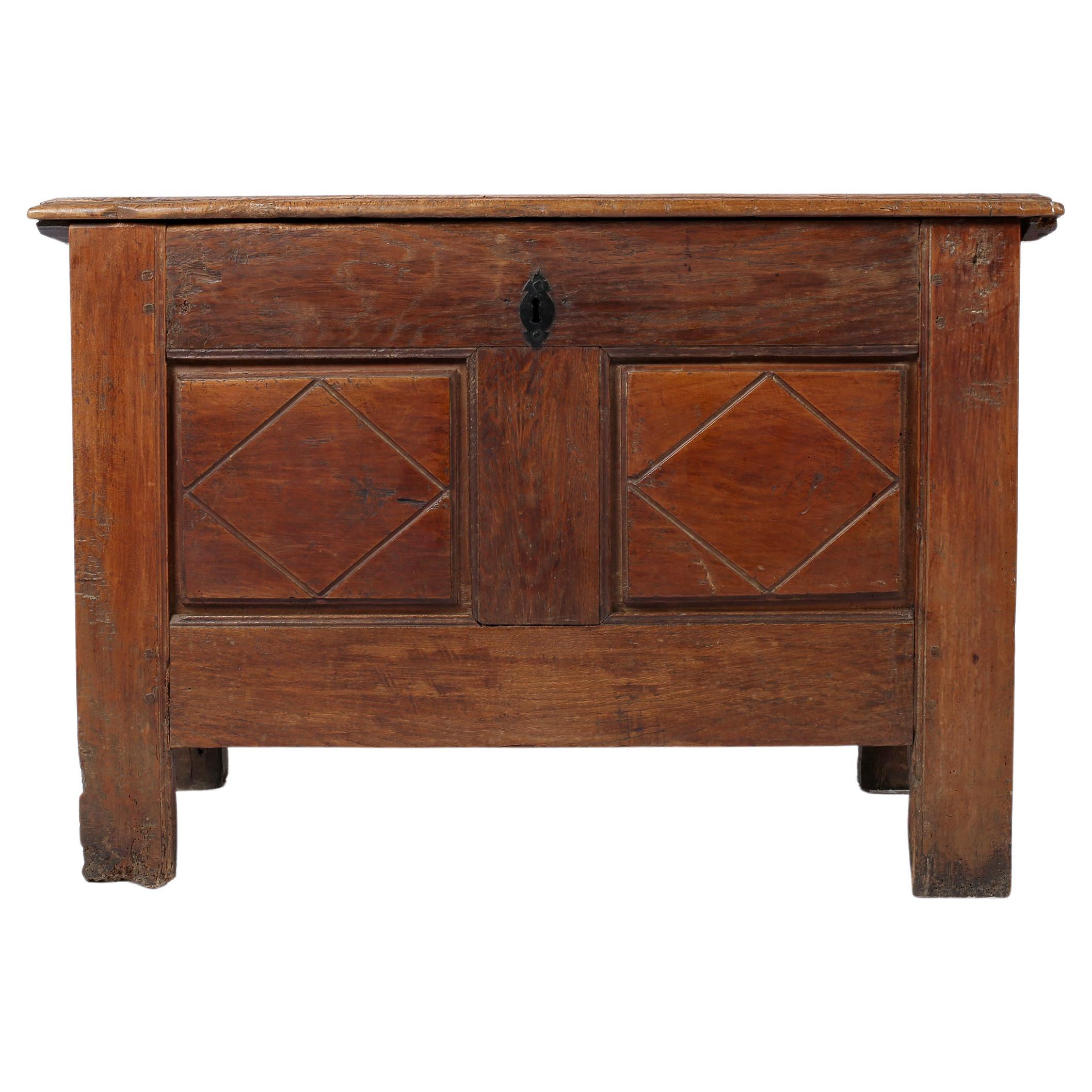 18th Century French Oak Coffer Blanket Box Chest from Aubusson For Sale