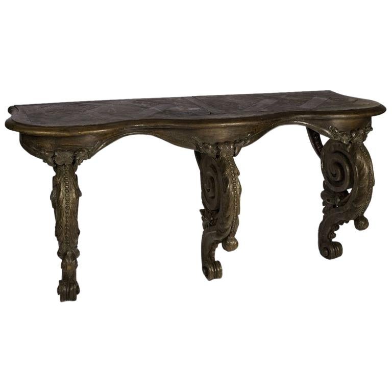 18th Century French Oak Console Table For Sale