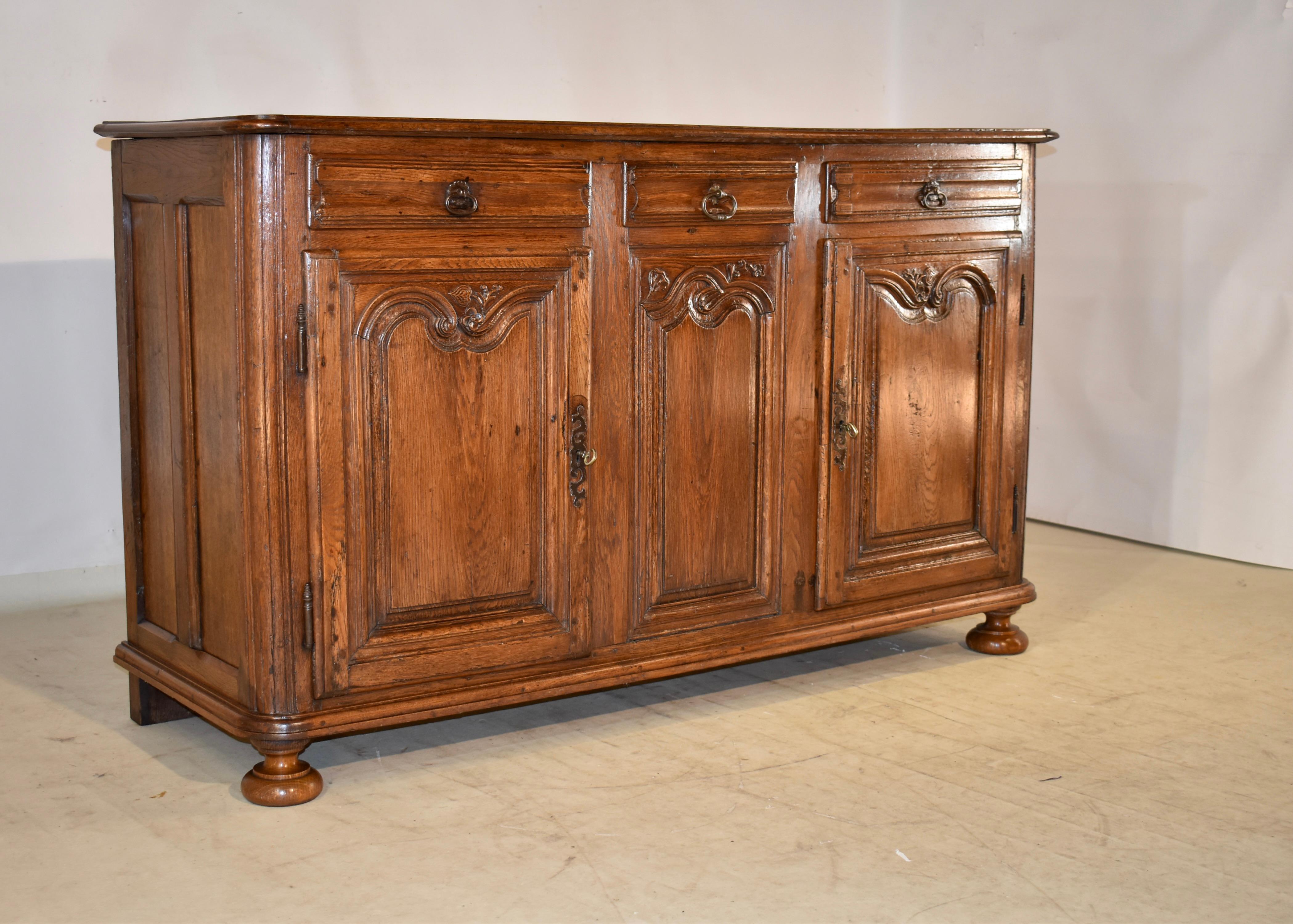 18th Century and Earlier 18th Century French Oak Enfilade For Sale