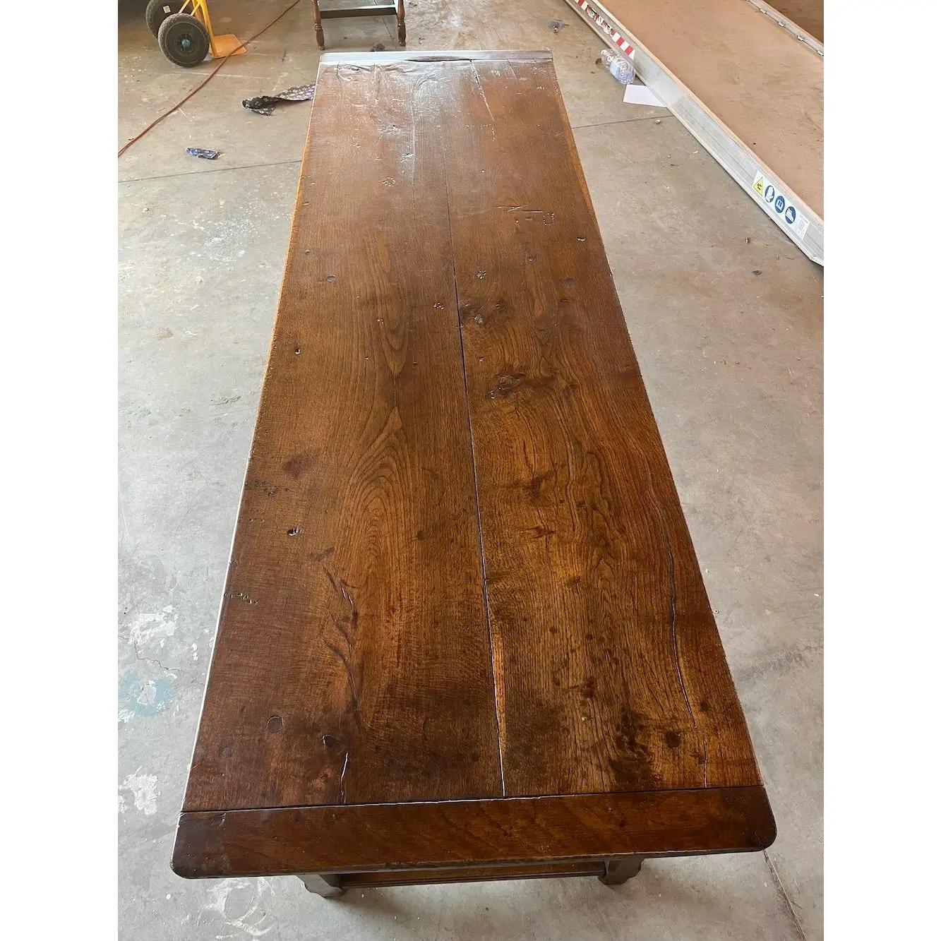 Mesa de granja / mesa de comedor francesa de roble del siglo XVIII en Bueno estado para la venta en Carmine, TX